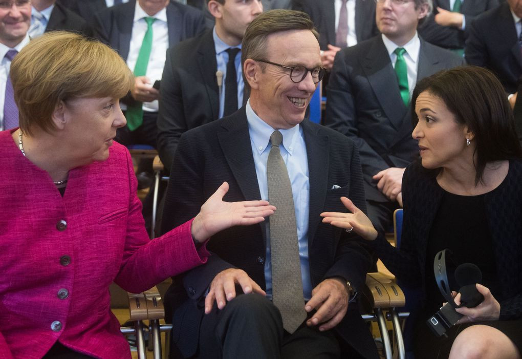 Angela Merkel und Facebook-Geschäftsführerin Sheryl Sandberg