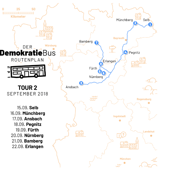 DemokratieBus Tour 2 im September 2018